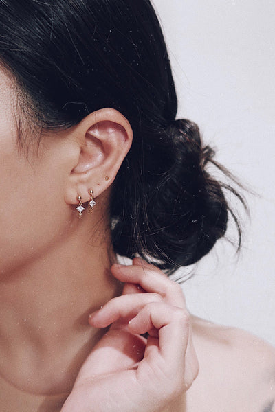 Diamond Chain Hoops