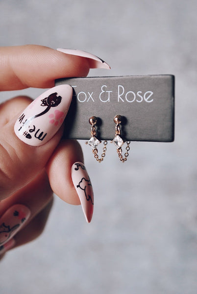 Diamond Chain Hoops